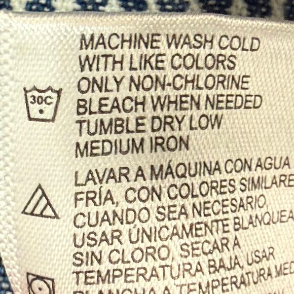 Dickies Striped Blue Denim Overalls Men’s Medium 100% Cotton Railroad 37"x31" - Picture 7 of 8